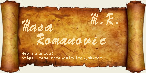 Maša Romanović vizit kartica